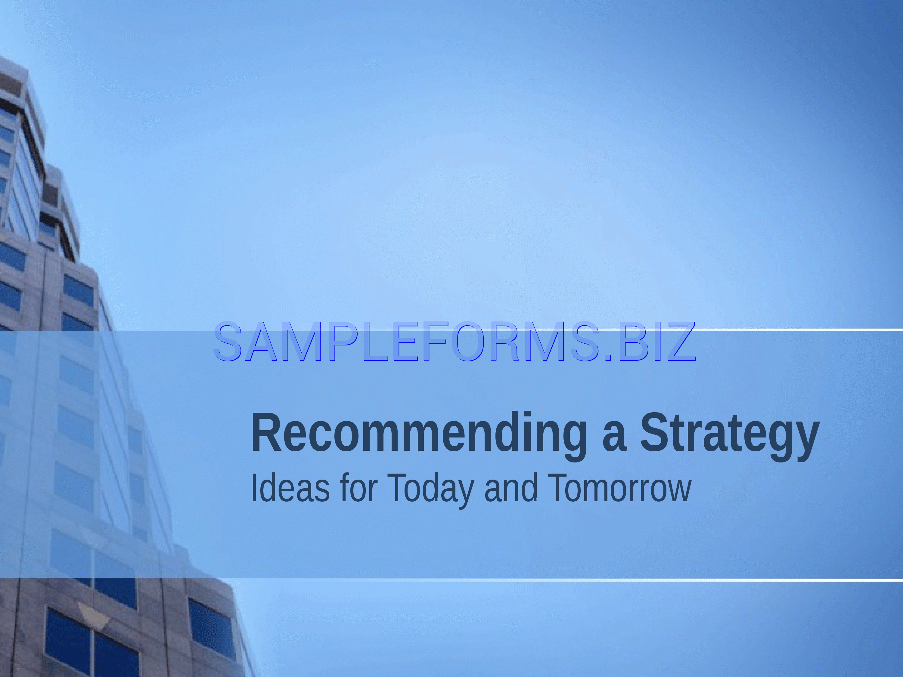 Preview free downloadable Business Strategy Presentation Template in PDF (page 1)